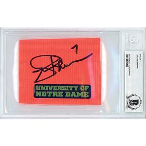 Joe Theismann Notre Dame Fighting Irish Signed Football Pylon Sig Cut BAS Auth Auto Slab Clearance Fashionable