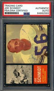 Joe Schmidt PSA DNA Signed 1962 Topps Autograph Sale Cheap Online