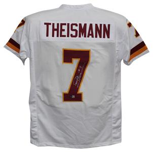 Joe Theismann Autographed/Signed Pro Style White XL Jersey Beckett 35533 Clearance Hot Sale