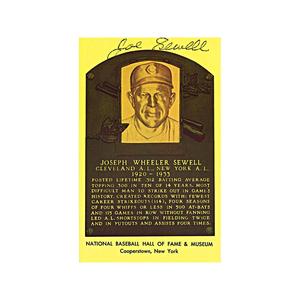 Joe Sewell Autographed HOF Plaque (JSA Auth) Cheap Finishline