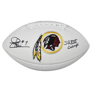 Joe Theismann Signed SB XVII Champs Inscription Washington Redskins Logo Footbal Sale Discount
