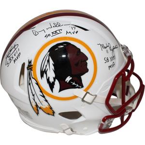 Joe Theismann Mark Rypien Doug Williams FLT White Pro Helmet BAS 42244 How Much For Sale