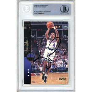 Spud Webb Sacramento Kings Signed 1994-95 Upper Deck Card Beckett Authentic Auto Slab Discount Shop For