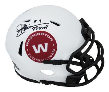 Joe Theismann Signed WFT Lunar Eclipse Riddell Mini Helmet w/83 MVP - (SS COA) Extremely Cheap Pice