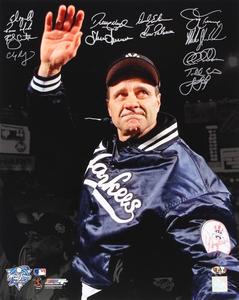 JOE TORRE 2000 SUBWAY WORLD SERIES MULTI SIGNED 16x20 STANTON BELLINGER NELSON Cheap With Mastercard