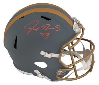 Joe Thomas Signed Browns SLATE Riddell Full Size Replica Helmet - (SCHWARTZ COA) Sale Discount