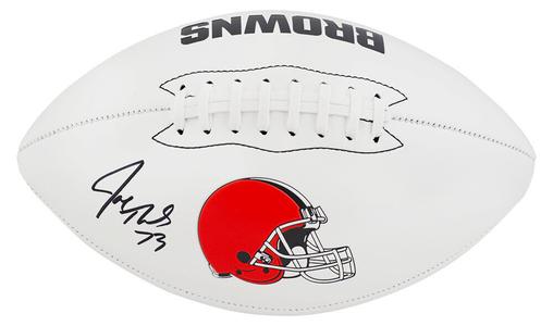 Joe Thomas Signed Browns Franklin White Logo NFL Football -(SCHWARTZ SPORTS COA) Buy Online Cheap Pice