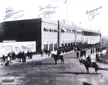 JOE MORGAN JIM LONBORG TOM GORDON  FENWAY PARK BOSTON MULTI SIGNED RED SOX PHOTO Extremely Cheap Pice