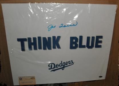 JOE TORRE SIGNED LA DODGERS THINK BLUE 16x20 PHOTO NY YANKEES STEINER AUTO COA Cheap Low Shipping Fee