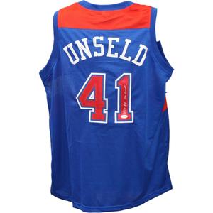 Wes Unsled Autographed/Signed Pro Style Red Jersey JSA 43543 Buy Cheap Best