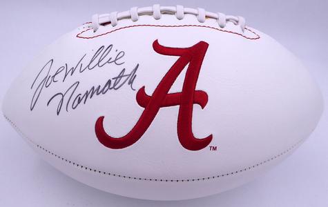 Joe Willie Namath Autographed Signed White Logo Football Alabama JSA #WP424451 Online For Sale