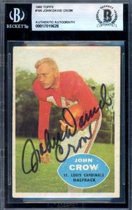 John David Crow Beckett BAS Signed 1960 Topps Autograph Outlet Store Cheap Pice