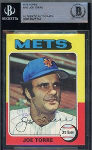 Joe Torre Beckett BAS Signed 1975 Topps Autograph Sale Pick A Best