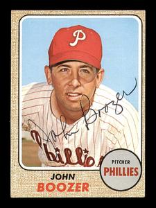 John Boozer Autographed Signed 1968 Topps Card #173 Philadelphia Phillies 183056 Buy Online Cheap