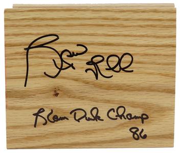 Spud Webb Signed 5x6 Floor Piece w/Slam Dunk Champ 86 - (SCHWARTZ COA) Discount Newest