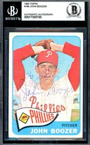 John Boozer Beckett BAS Signed 1965 Topps Autograph Really Cheap