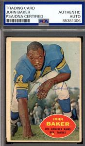John Baker PSA DNA Vintage Signed Key Card 1960 Topps Rookie Autograph Extremely Cheap Pice