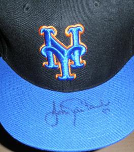 JOHAN SANTANA SIGNED N.Y. METS BLACK CAP NO HITTER PITCHER ORIOLES TWINS AUTO Outlet Classic