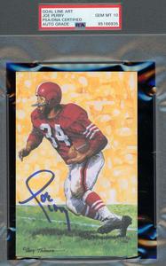 Joe Perry Gem Mint 10 PSA DNA Signed Goal Line Art Card GLAC Autograph Cheap Low Pice Fee Shipping