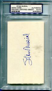Stan Musial Autographed Index Card (PSA/DNA) Outlet Pices