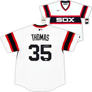 WHITE SOX FRANK THOMAS AUTOGRAPHED WHITE NIKE JERSEY SIZE L BECKETT 215874 Affordable Cheap Pice