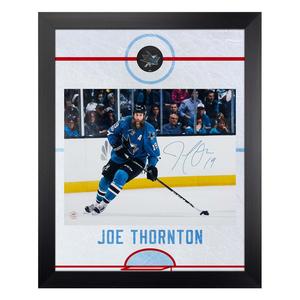 Joe Thornton Autographed San Jose Sharks Graphic Rink 26x32 Frame Shop Sale Online