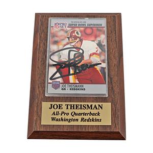 Joe Theismann Washington Redskins Autographed Signed Trading Card Plaque (Staque Of Plaques) Free Shipping Limited Edition