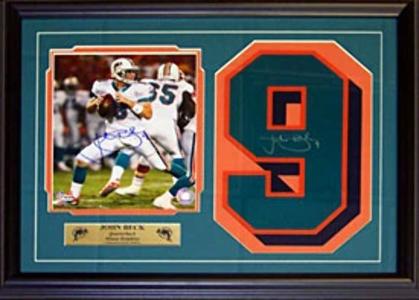 John Beck Signed 8x10 Framed Photo w/ Signed Away Jersey Number Cheap Pictures