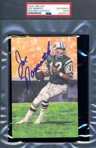 Joe Namath PSA DNA Slabbed Signed Goal Line Art Card Autograph GLAC Order Cheap Pice
