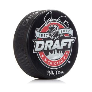 Josh Norris Signed 2017 NHL Entry Draft Puck with 19th Pick Note Outlet Factory Outlet