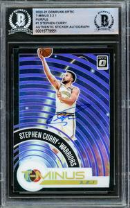 Stephen Curry Autographed 2020-21 Donruss Optic Purple Prizm Card Beckett V Cheap Sale With Paypal