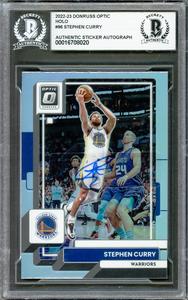 Stephen Curry Autographed 2022-23 Donruss Optic Silver Prizm Card Beckett G Clearance Affordable