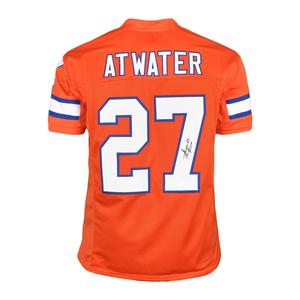 Steve Atwater Signed Pro-Edition Orange Football Jersey (JSA) Good Selling Online