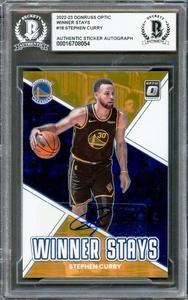 Stephen Curry Autographed 2022-23 Donruss Optic Winner Stays Card Beckett C Visa Payment Cheap Pice