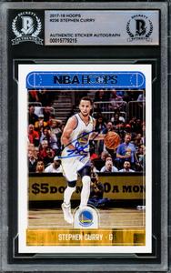 Stephen Curry Autographed 2017-18 Hoops Card #236 Warriors Beckett #15779215 Cheap Lowest Pice