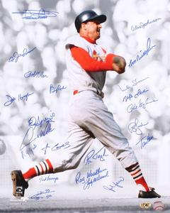 STAN MUSIAL ST LOUIS CARDINALS SIGNED 16x20 MINOSO MCDANIEL CARDENAL SAVAGE  18 Sale Outlet