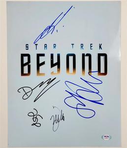 Star Trek Beyod cast (5) signed 11x14 Photo Saldana, Lin, Quinto autograph  PSA Discount Fast Delivery