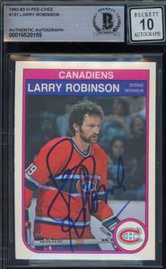 Larry Robinson Gem Mint 10 Beckett BAS Signed 1982-83 O-Pee-Chee Autograph Wide Range Of Cheap Online
