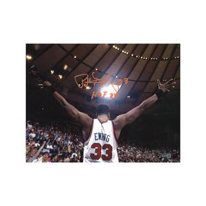 Patrick Ewing New York Knicks Autographed Signed Inscribed "HOF 08" Arms Out Facing Crowd 11X14 Photo (CX Auth) Clearance Pices