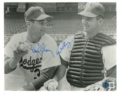 Larry Sherry & Norm Sherry Signed Los Angeles Dodgers 8x10 Photo BAS 45225 Online Cheap Online