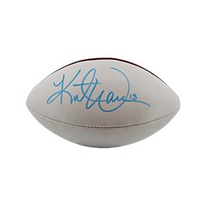Kurt Warner St Louis Rams Autographed Signed Wilson Duke White Panel Football (JSA) Clearance Supply