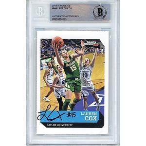 Lauren Cox Baylor Bears Signed 2019 Sports Illustrated for Kids Card Beckett Auth Auto Slab Cheap Pices Authentic
