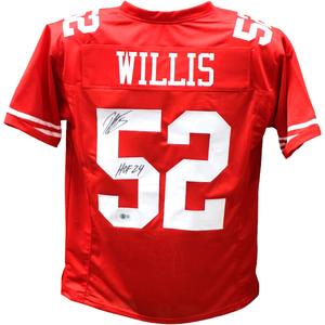 Patrick Willis Autographed/Signed Pro Style Red Jersey HOF Beckett 43669 Pay With Visa Sale Online