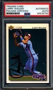 Larry Walker PSA DNA Cert Signed 1992 Upper Deck Autograph Buy Cheap The Cheapest