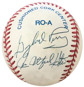 Larsen, Feller, Perry, Hunter, Vander Meer Autographed Baseball (JSA) Buy Authentic Online
