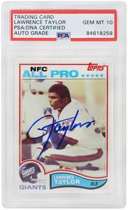 Lawrence Taylor autographed Giants 1982 Topps RC Card #434 (PSA - Auto Grade 10) Wide Range Of Online