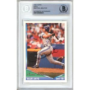 Paul Molitor Toronto Blue Jays Signed 1994 Topps Gold Baseball Card BAS Auth Auto Slab Outlet Sast