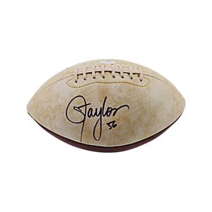 Lawrence Taylor New York Giants Autographed Inscribed Logo Football (JSA) Supply Sale Online