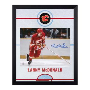 Lanny McDonald Signed Calgary Flames Graphic Rink 19x23 Frame Clearance Online Fake