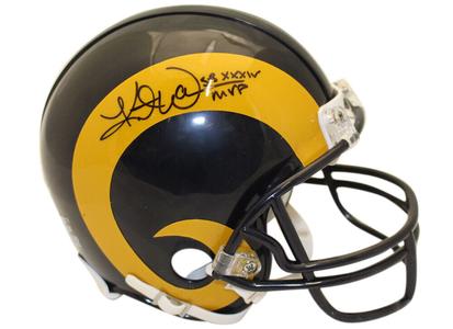 Kurt Warner Signed St Louis Rams 81-99 VSR4 Mini Helmet SB MVP Beckett 36329 Top Quality Online